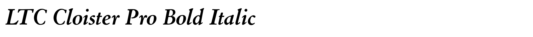 LTC Cloister Pro Bold Italic image